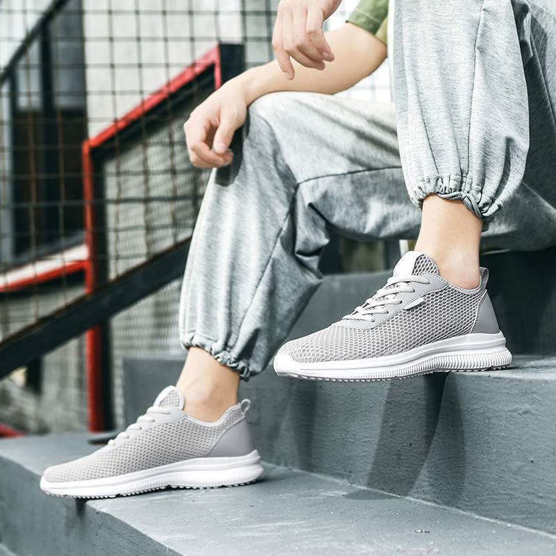 Mesh Men Shoes Lace-up Casual  - Men Shoes Trainers ulasan dan harga