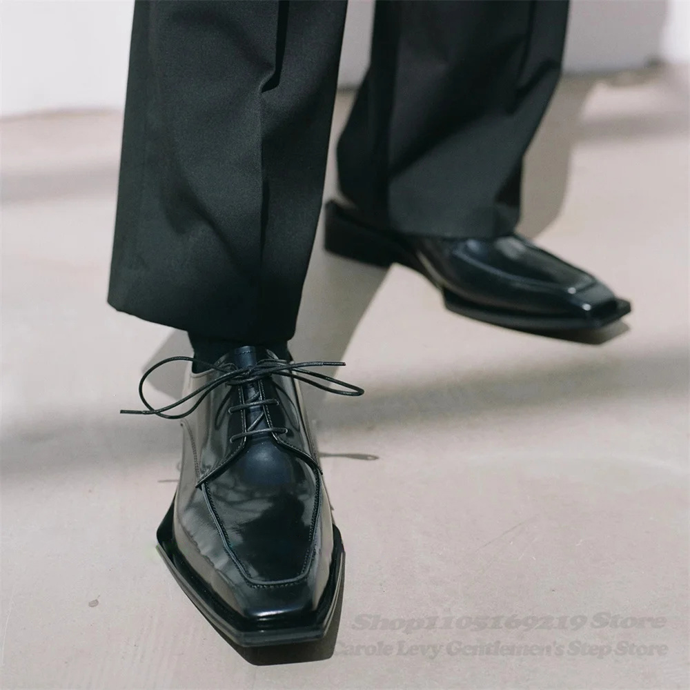 Black Patent Leather Men 4Cm H - Men Shoes Oxford ulasan dan harga