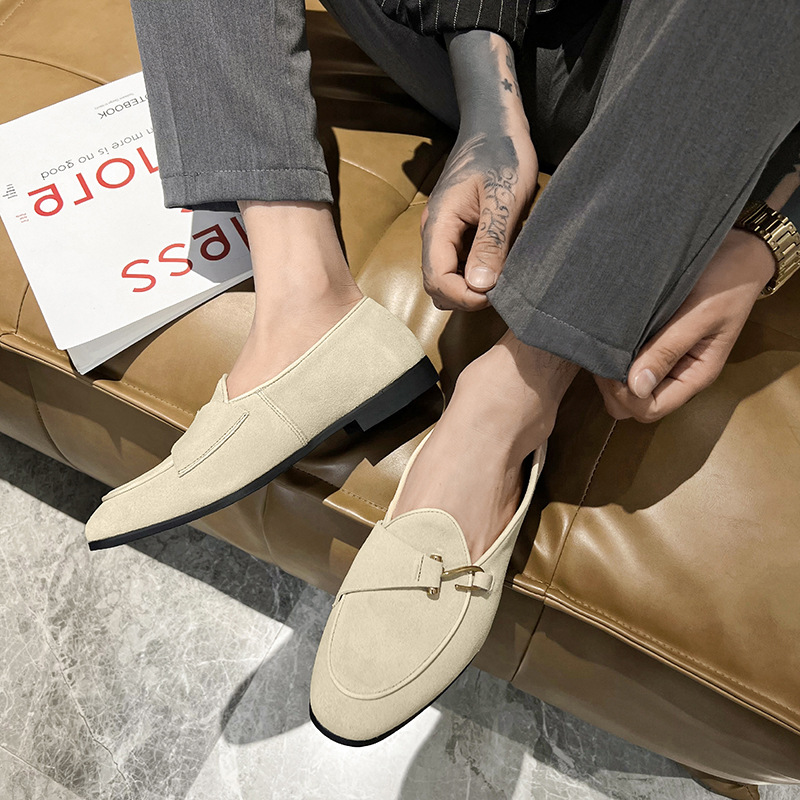 New Mens Trendy Pointed Suede  - Monk Strap Shoe ulasan dan harga