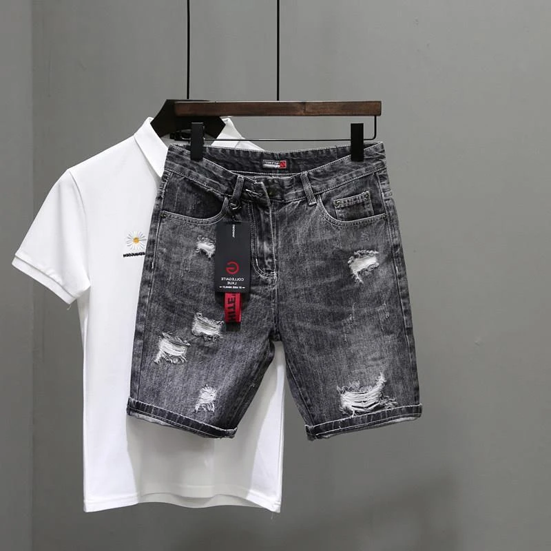 Men's Short Jeans Pants Black  - Men'S Shoes For Jeans ulasan dan harga