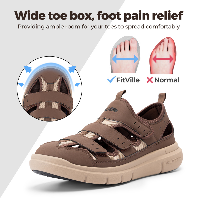 Summer Men'S Sandals Widened D - Men'S Shoes Diabetic ulasan dan harga