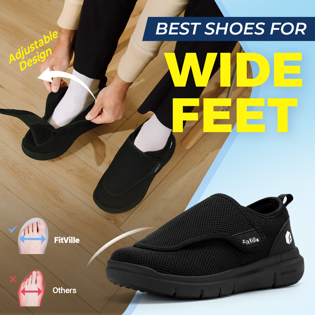 FitVille Extra Wide Men's Diab - Men'S Shoes Diabetic ulasan dan harga