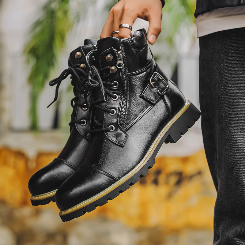 Autumn Winter Fashion Men Leat - Men Shoes Oxford ulasan dan harga