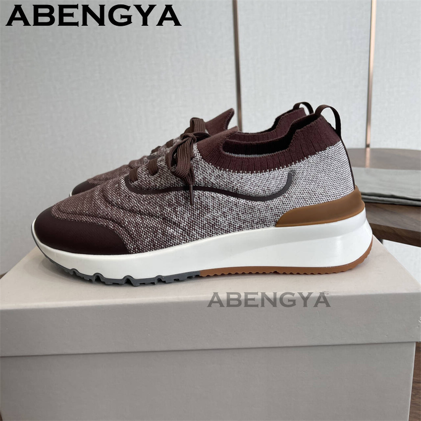 Men New Multicolour Knitted lo - Men Shoes Trainers ulasan dan harga