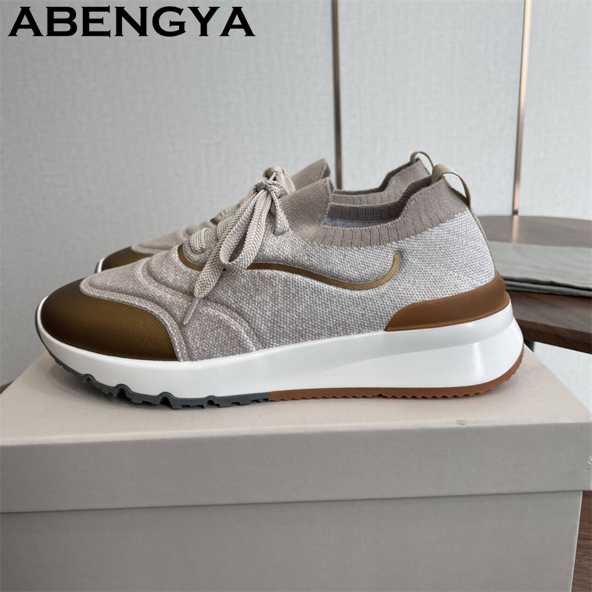Men New Multicolour Knitted lo - Men Shoes Trainers ulasan dan harga
