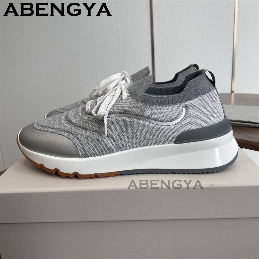 Men New Multicolour Knitted lo - Men Shoes Trainers ulasan dan harga